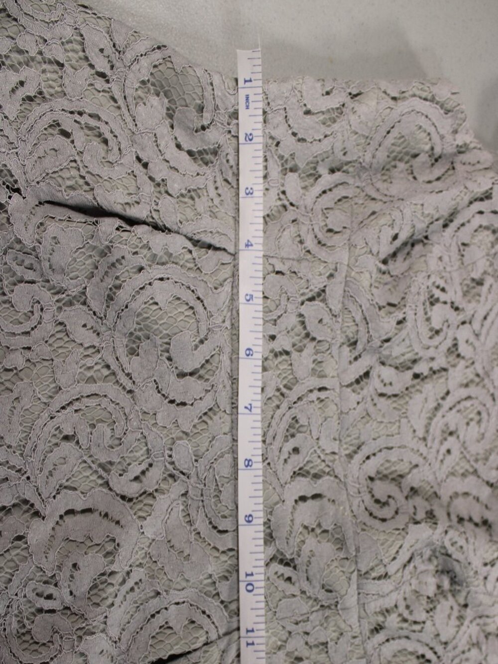 J. Crew Womens Grey Lace Double Lined Cap Sleeve Midi Evening Dress - Picture 8 of 16